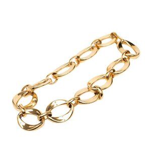 Chanel Chain Choker Necklace Gold Plated